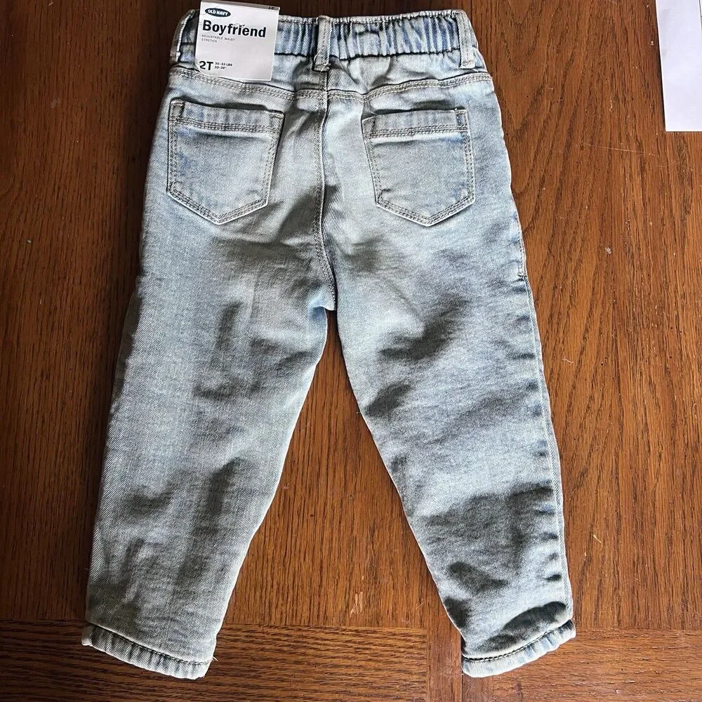Old Navy Fleece Lined Blue Jeans Boyfriend Snow Warm 2t